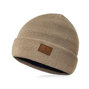 Waterproof watch beanie hat biege