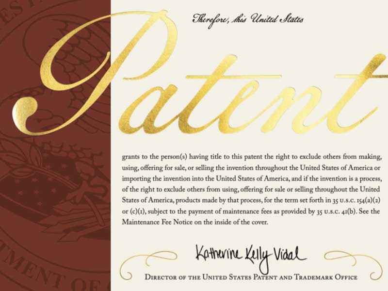 DEKLOK US patent certificate copy