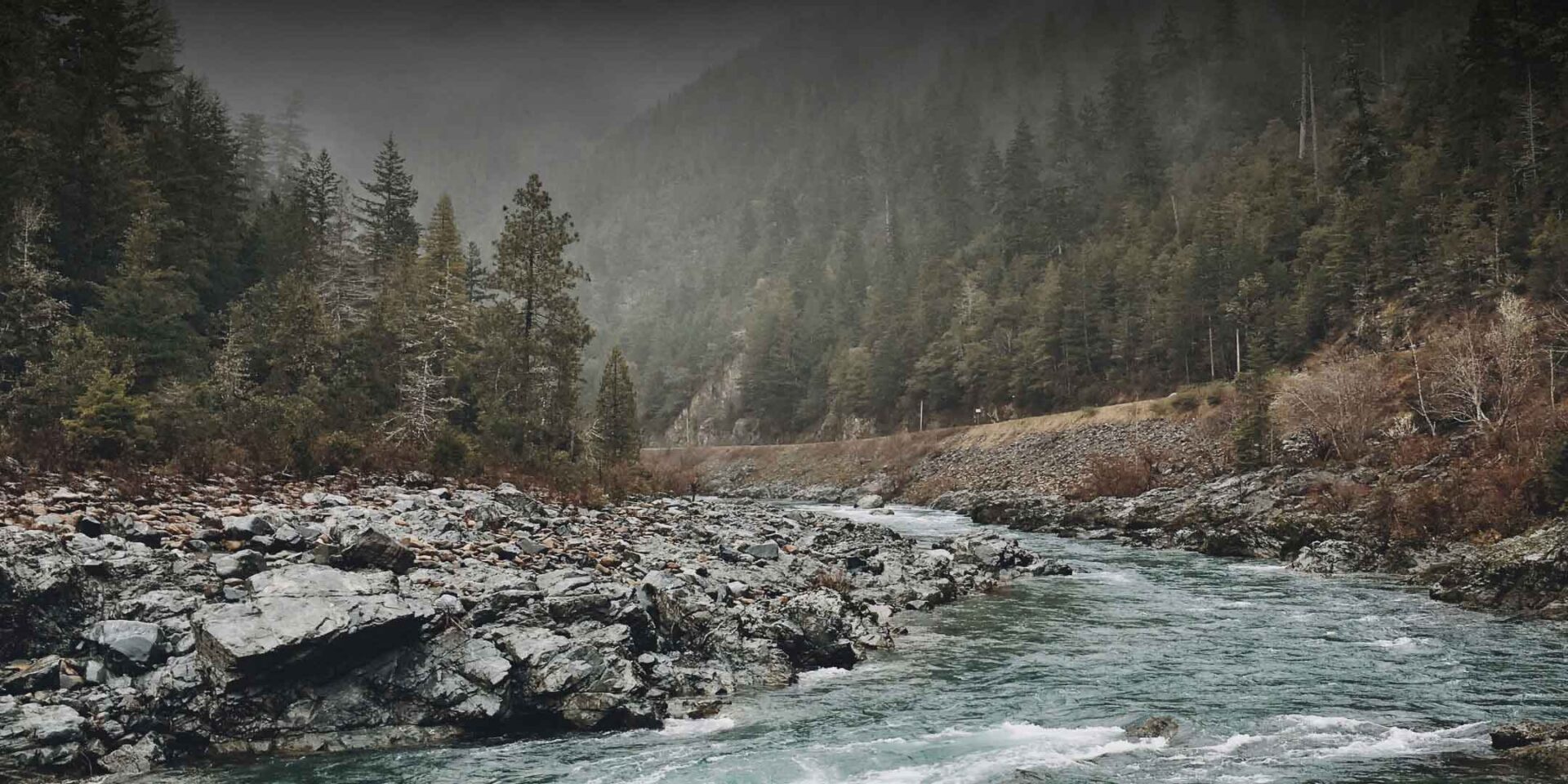 Cold wet mountain landscape representing DexShell outdoor activities