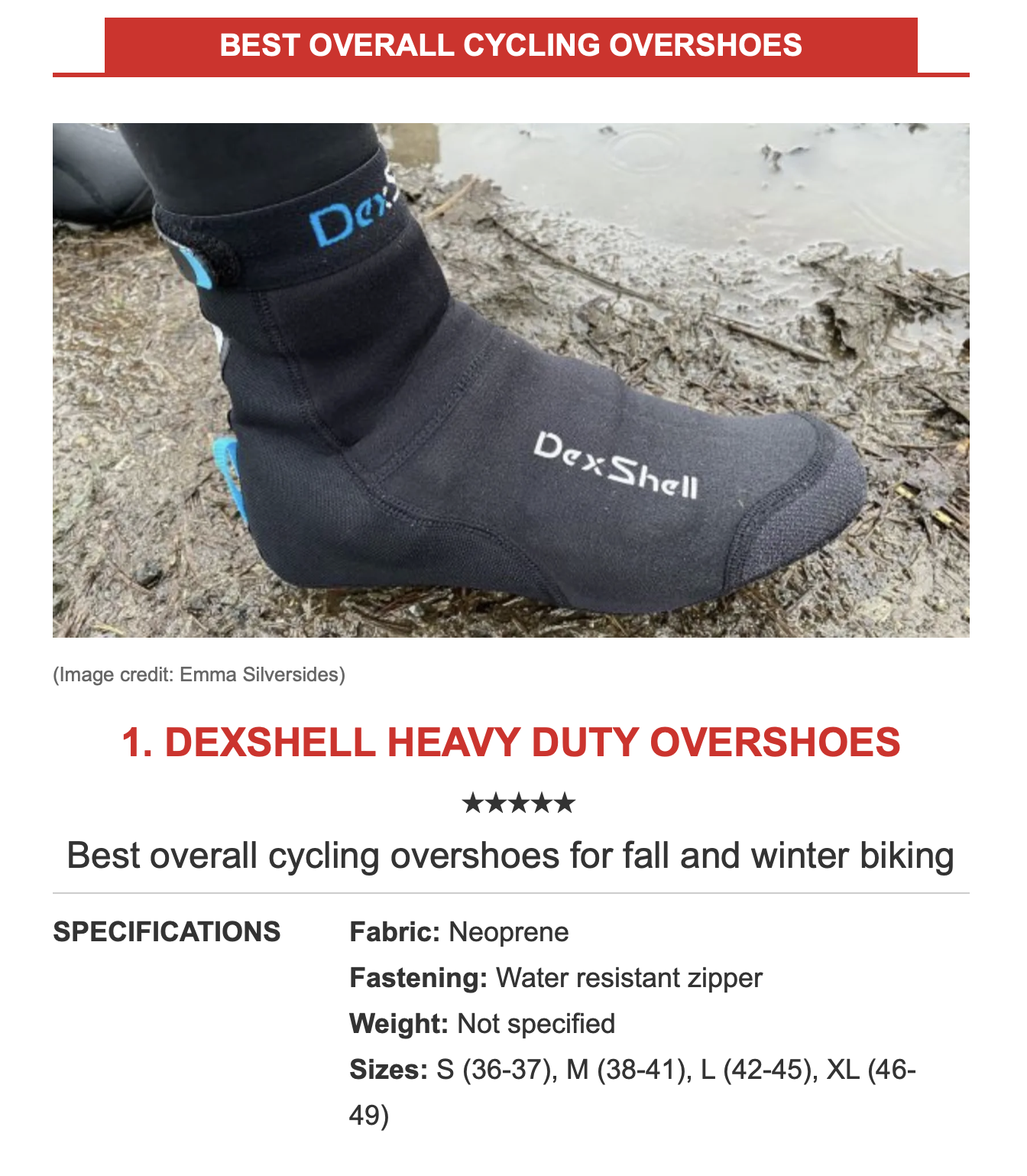 DexShell Heavy Duty Overshoes Rated Best Overall by Cycling Weekly