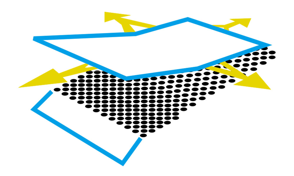 Four way stretch DexTretch fabric construction diagram
